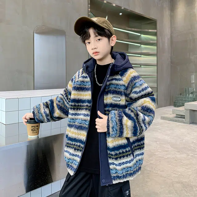 浪莎 时尚舒适连帽百搭长袖夹克外套 青少年