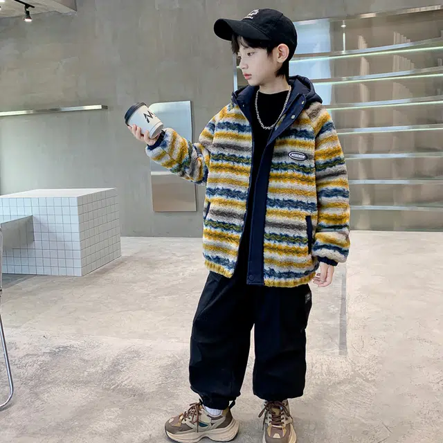 浪莎 时尚舒适连帽百搭长袖夹克外套 青少年