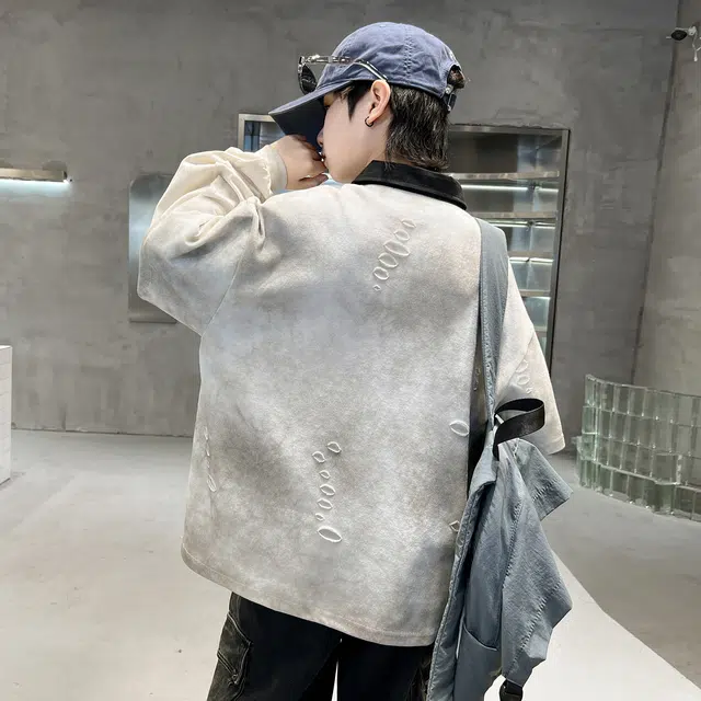 浪莎休闲卫衣 春秋 酷帅洋气拼接翻领上衣 青少年