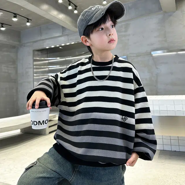 浪莎卫衣 时尚舒适亲肤百搭潮酷韩版 黑色 儿童款