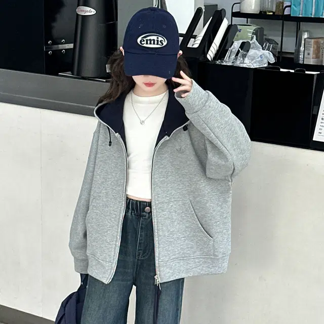 浪莎休闲夹克 春秋 时尚拼色连帽口袋外套 青少年