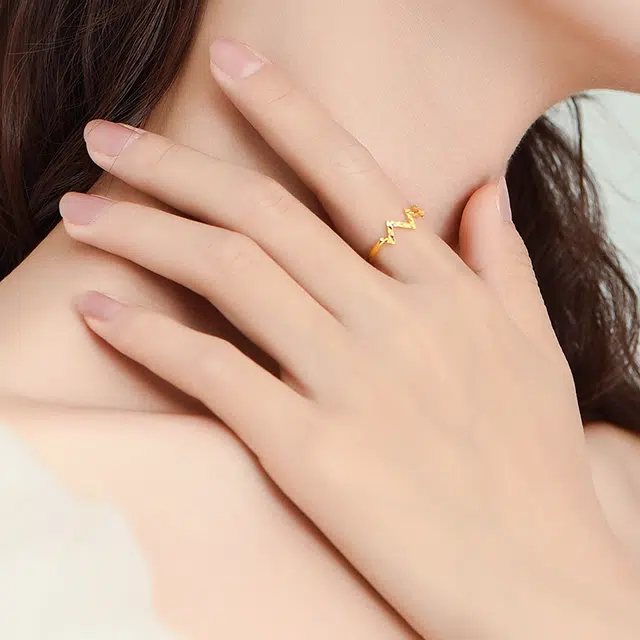 吉智 心动时刻 甜蜜时尚 足金 一口价 黄金戒指 女款