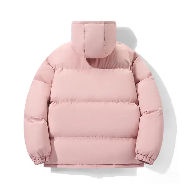 木林森 连帽保暖加厚面包服日常通勤中性风字母印花宽松休闲百搭棉服 男女同款