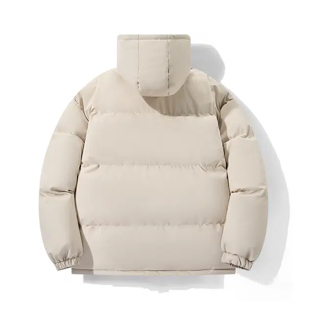 木林森 连帽保暖加厚面包服日常通勤中性风字母印花宽松休闲百搭棉服 男女同款