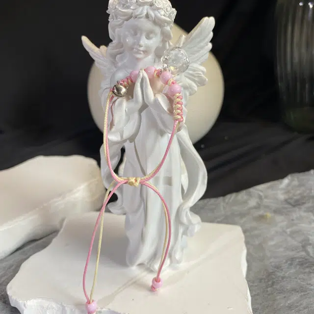 元生伊 招财猫编织粉色蓝色可爱高级感甜美少女 手工编绳 #好运手绳 男女同款情侣款