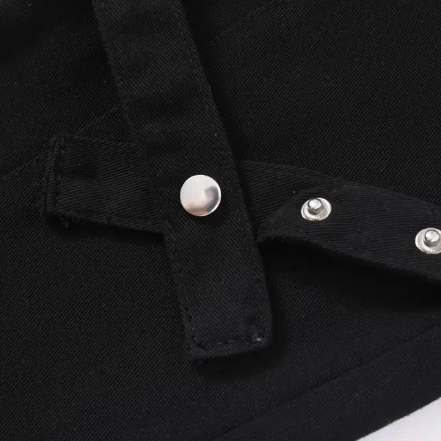 【四季可穿绑带黑牛】布客行 重工铆钉拼接美式高街水洗复古直筒工装机能风柔软舒适休闲百搭弯刀修身长裤垂感显高显瘦牛仔裤 男女同款