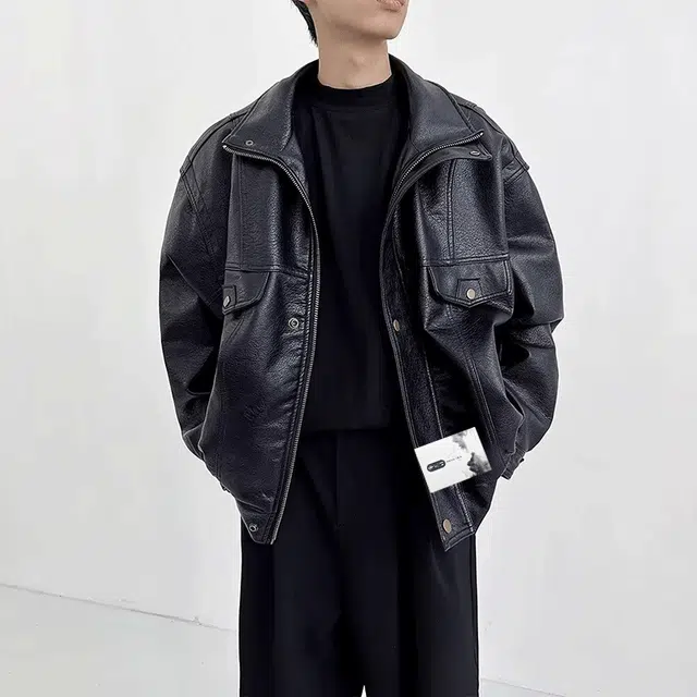 【小众设计英伦风美拉德皮衣】布客行 痞帅酷飒不羁狂野硬朗摇滚机车叛逆基础简约工装防风防水款翻领秋冬百搭休闲外套  夹克 男女同款