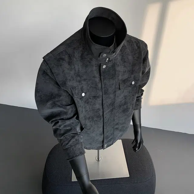 【绒感雾花皮外套裤子一套】布客行 机车风高街扎染色美式复古上衣夹克直筒水洗做旧微喇基础款松紧腰抽绳牛仔裤休闲运动套装 男女同款