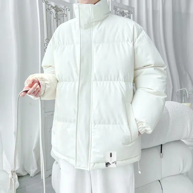 布客行 【美式复古面包服立领纯色】日常通勤无性别主义宽松休闲穿搭多巴胺舒适亲肤柔软配色防风保暖街头风户外长袖棉服 男女同款