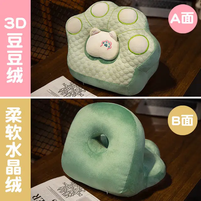 波比熊 猫爪午休枕 玩偶 毛绒公仔