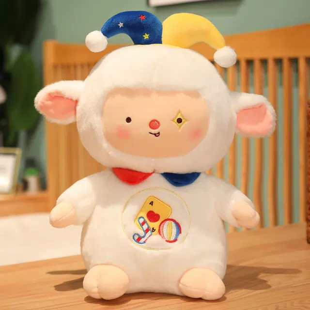 波比熊 马戏团羊 小丑睡眠羊 软萌扑克脸 玩偶 毛绒公仔