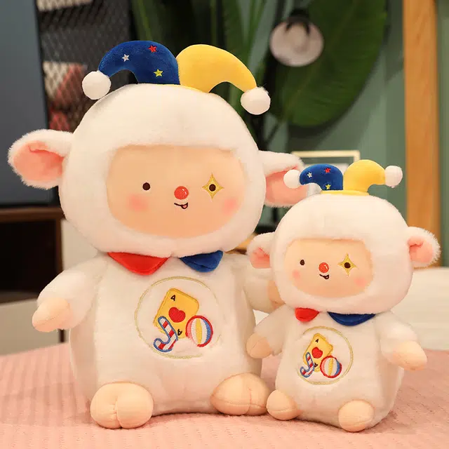 波比熊 马戏团羊 小丑睡眠羊 软萌扑克脸 玩偶 毛绒公仔