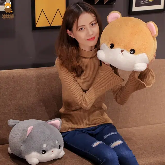 波比熊 可爱趴姿猫咪 玩偶 毛绒公仔