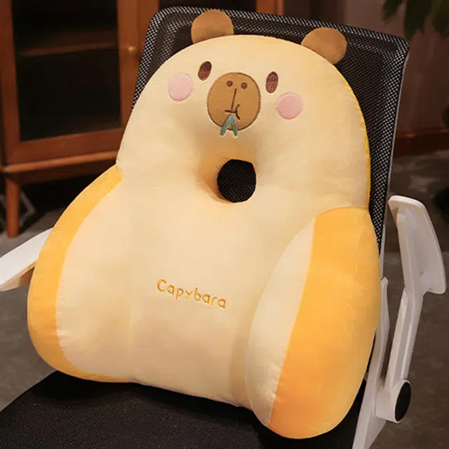 波比熊 中孔加高卡皮巴拉腰枕 玩偶周边