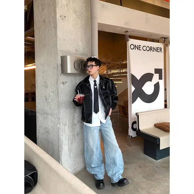 大白鲨 美式潮牌复古夹克外套 男女同款