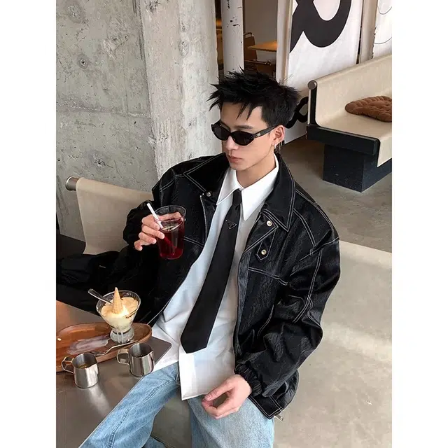 大白鲨 美式潮牌复古夹克外套 男女同款
