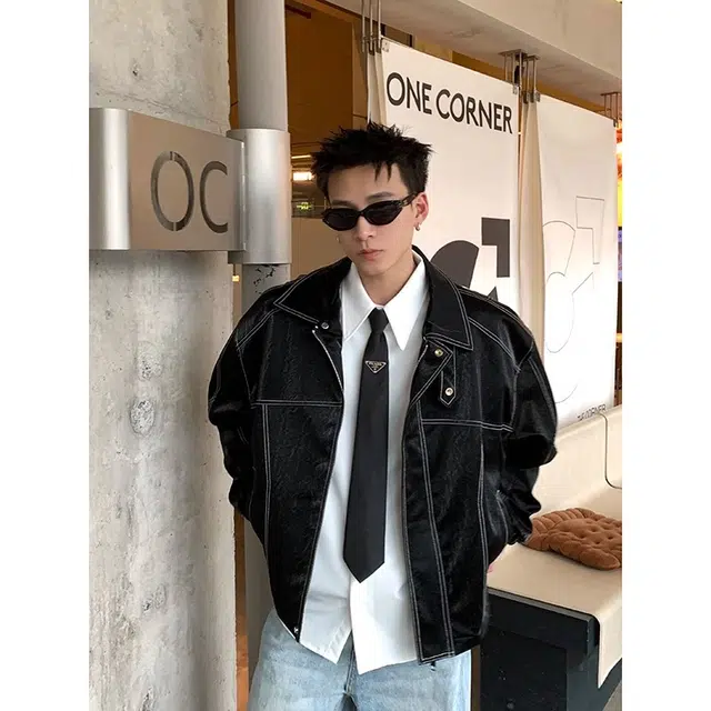 大白鲨 美式潮牌复古夹克外套 男女同款
