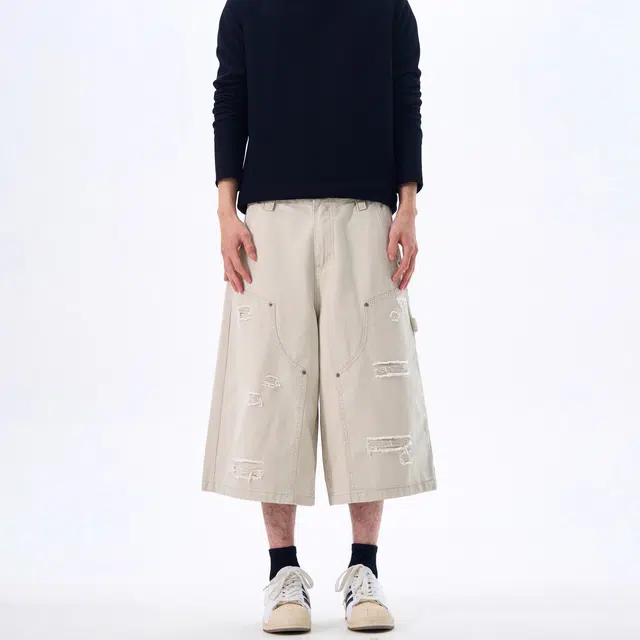 大白鲨 个性潮流时尚舒适百搭小众工装短裤 男女同款