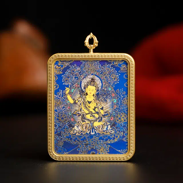 【发财的风吹不停】 睦珦 时来运转 万事顺利年年八大守护神蓝唐唐卡诸事顺利 福禄吉祥小众#好运 合金 项链 男女同款情侣款