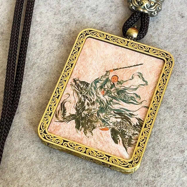 睦珦 飞黄腾达 节节高升 国风唐卡真武诸事顺利 福禄吉祥小众 合金 项链 男女同款情侣款