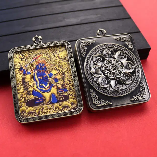 【财如潮水滚滚来】 睦珦 时来运转 万事顺利年年八大守护神唐卡诸事顺利 福禄吉祥小众#好运 合金 项链 男女同款情侣款