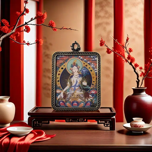 【五路财神来敲门】 睦珦 时来运转 万事顺利年年红唐卡诸事顺利 福禄吉祥小众#好运 合金 项链 男女同款情侣款