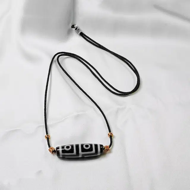【财如潮水滚滚来】 睦珦 顺风顺水人财旺 财转运 藏式四眼天珠 吉祥平安 百搭佛系 事业运#好运 玛瑙 项链 男女同款情侣款