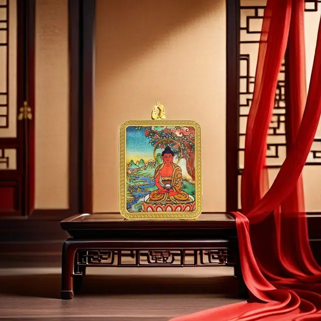 睦珦 新藏式诸事顺利平安喜乐 八方来财福禄吉祥小众#好运 合金 项链 男女同款情侣款