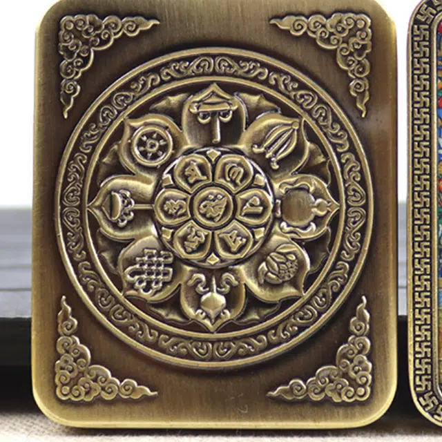 睦珦 时来运转 万事顺利年年红五爷财神唐卡诸事顺利 福禄吉祥小众#好运 合金 项链 男女同款情侣款