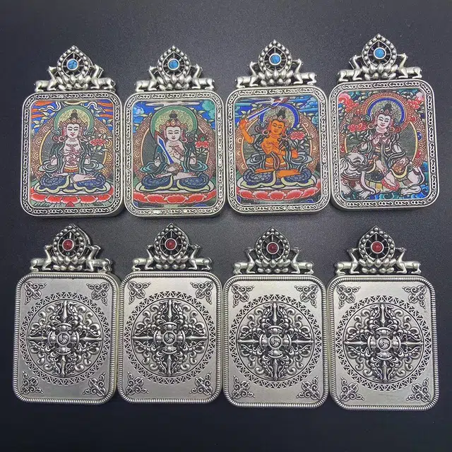 【财如潮水滚滚来】 睦珦 锦上添花 时来运转 八大守护神唐卡诸事顺利平安喜乐 八方来财福禄吉祥小众#好运 合金 项链 男女同款情侣款