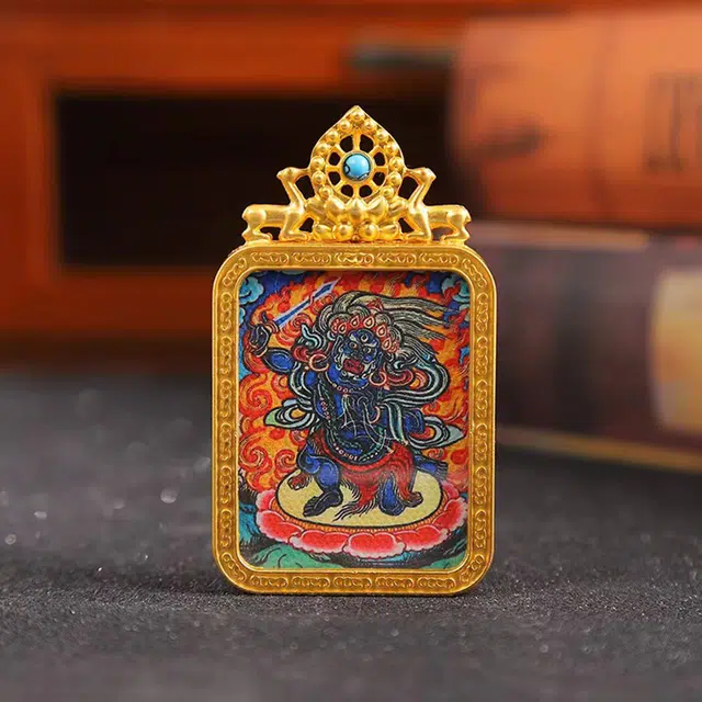 【发财的风吹不停】 睦珦 时来运转 万事顺利年年八大守护神唐卡诸事顺利 福禄吉祥小众#好运 合金 项链 男女同款情侣款