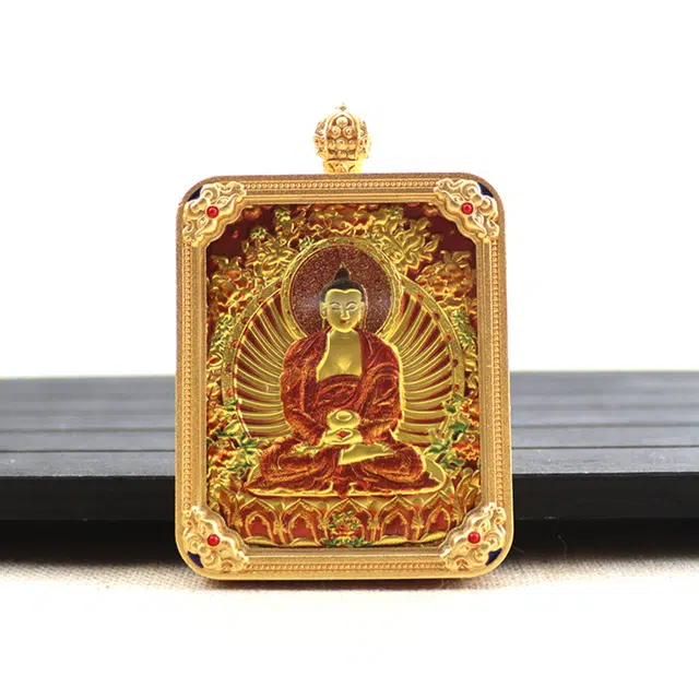 【发财的风吹不停】 睦珦 升职加薪 万事顺利年年红唐卡八大守护神 独特小众#好运 合金 项链 男女同款情侣款