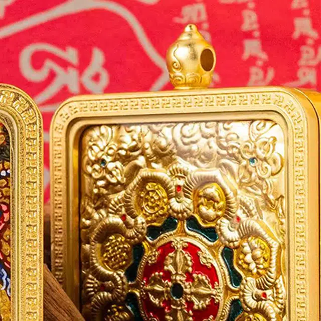 睦珦 提升考运 万事顺利年年红扎基拉姆唐卡诸事顺利 福禄吉祥小众#好运 合金 项链 男女同款情侣款