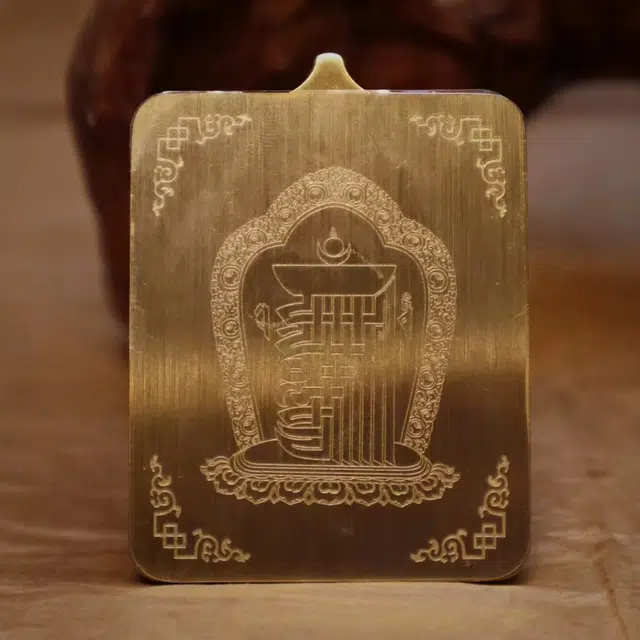 【福星高照交旺运】 睦珦 时来运转 万事顺利年年红黄财神唐卡诸事顺利 福禄吉祥小众#好运 合金 项链 男女同款情侣款