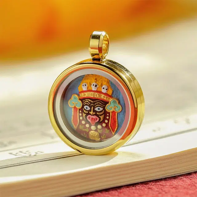 【招财进宝运气好】 睦珦 时来运转 万事顺利年年扎基拉姆五爷财神唐卡诸事顺利 福禄吉祥小众#好运 合金 项链 男女同款情侣款