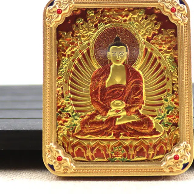 【发财的风吹不停】 睦珦 升职加薪 万事顺利年年红唐卡八大守护神 独特小众#好运 合金 项链 男女同款情侣款