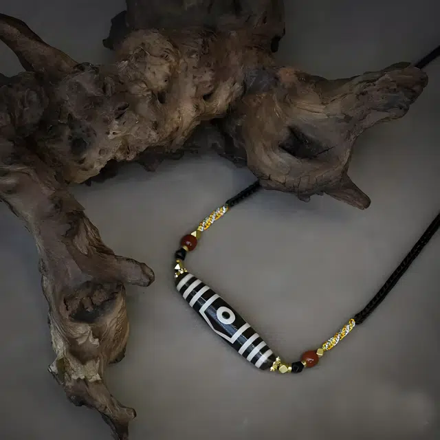 睦珦 财源广进 天珠 新中式国潮藏式民族风路通转运珠#好运 玛瑙 项链 男女同款情侣款
