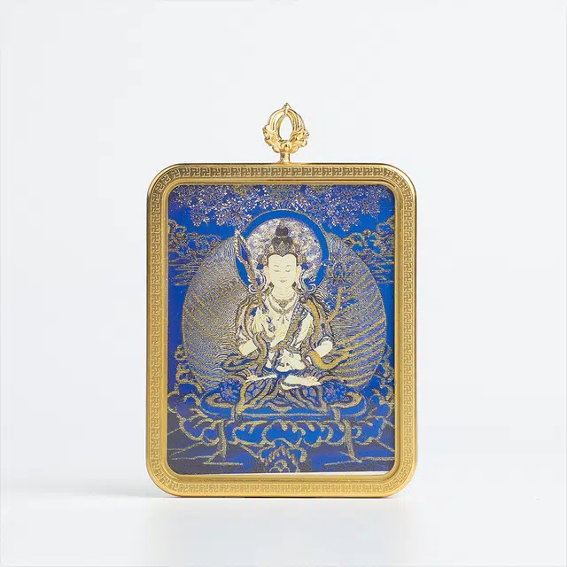 【发财的风吹不停】 睦珦 时来运转 万事顺利年年八大守护神蓝唐唐卡诸事顺利 福禄吉祥小众#好运 合金 项链 男女同款情侣款