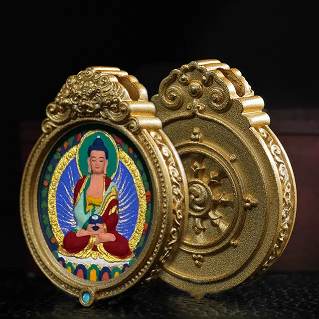 【发财的风吹不停】 睦珦 时来运转 万事顺利年年红八大守护神唐卡诸事顺利 福禄吉祥小众#好运 合金 项链 男女同款情侣款