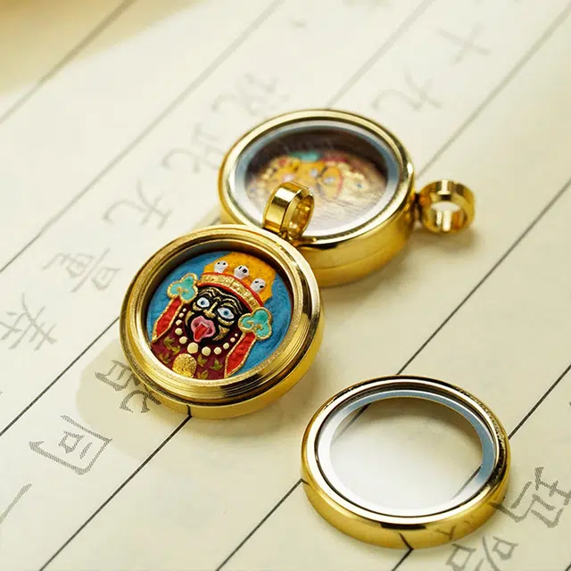 【招财进宝运气好】 睦珦 时来运转 万事顺利年年扎基拉姆五爷财神唐卡诸事顺利 福禄吉祥小众#好运 合金 项链 男女同款情侣款