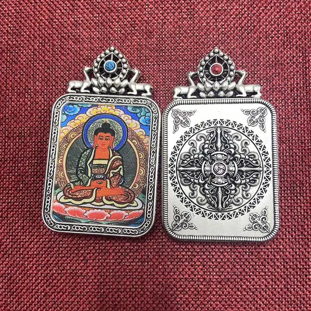 【财如潮水滚滚来】 睦珦 锦上添花 时来运转 八大守护神唐卡诸事顺利平安喜乐 八方来财福禄吉祥小众#好运 合金 项链 男女同款情侣款