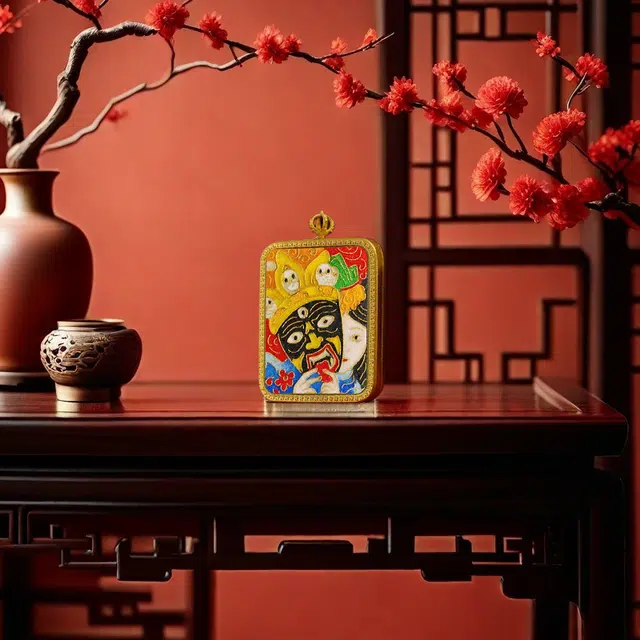【招财进宝运气好】 睦珦 锦上添花 时来运转 唐卡诸事顺利平安喜乐 八方来财福禄吉祥小众#好运 合金 项链 男女同款情侣款
