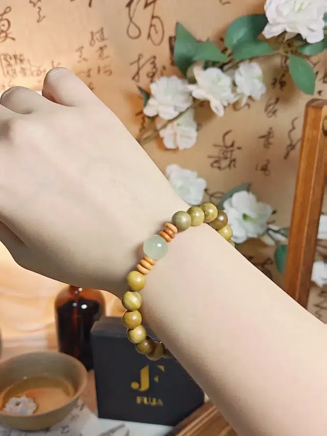 【已过香祝福】 睦珦 好事花生 中式转运珠 本命年手持单圈 文玩盘串国风清新小众百搭#好运 绿檀 手串 男女同款情侣款