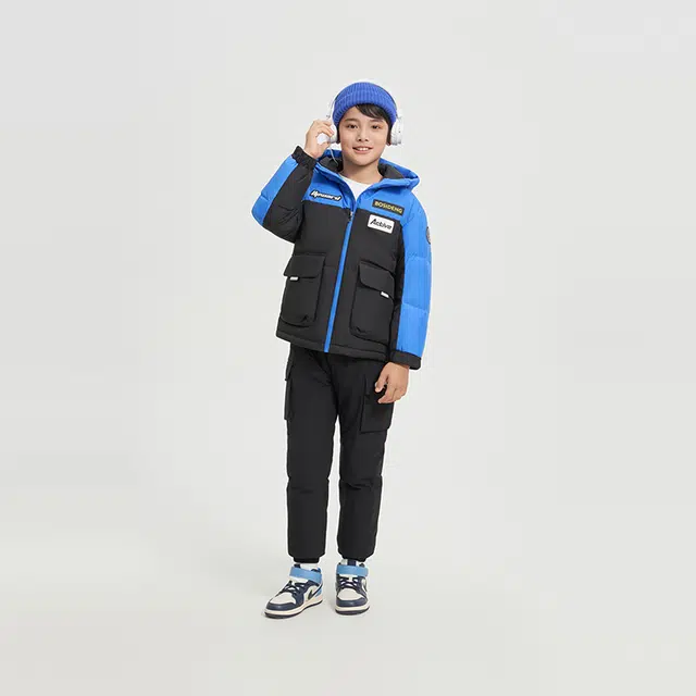 波司登羽绒服 洋气时尚保暖宽松百搭拼色 青少年