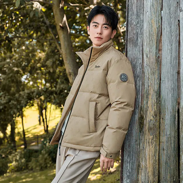 波司登 短款时尚休闲立领拼接保暖羽绒服 男款