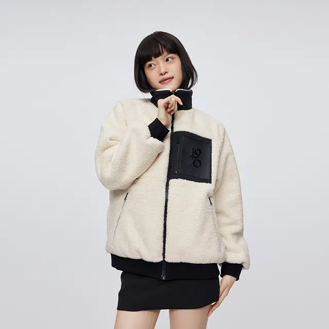 波司登 纯色色块宽松立领长袖羽绒服 女款
