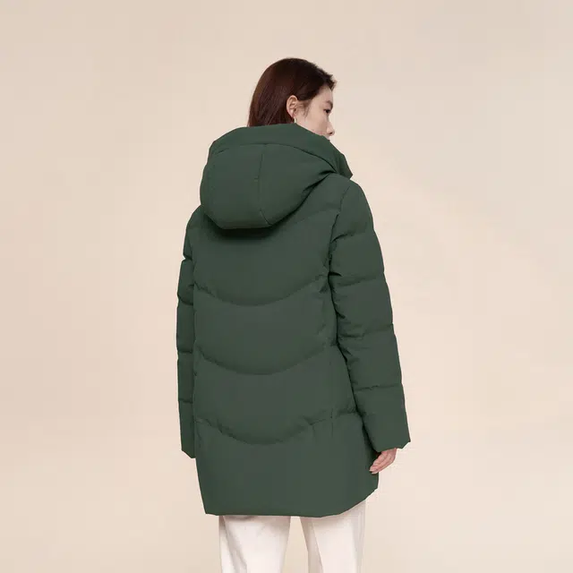 波司登 中长经典休闲连帽厚款羽绒服 女款