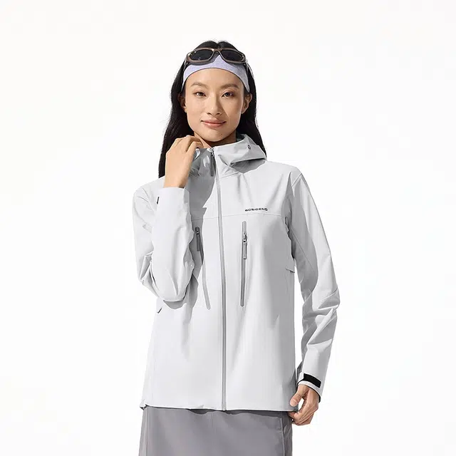 波司登  功能服饰系列 纯色拉链连帽轻薄通勤户外轻量软壳  防水防风耐磨透气防雨冲锋衣 男女同款