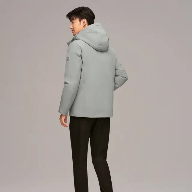 波司登 都市通勤系列 时尚提花连帽微弹羽绒服 男款