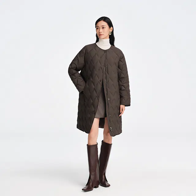 波司登 中长款商务保暖舒适可拆卸领羽绒服 女款